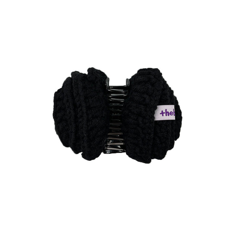 Knit Bud Hair Clip_Bold (black)