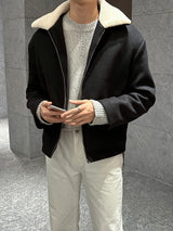 ロエウールカラースエードジャケット / loe wool collar suede jacket (3 colors)