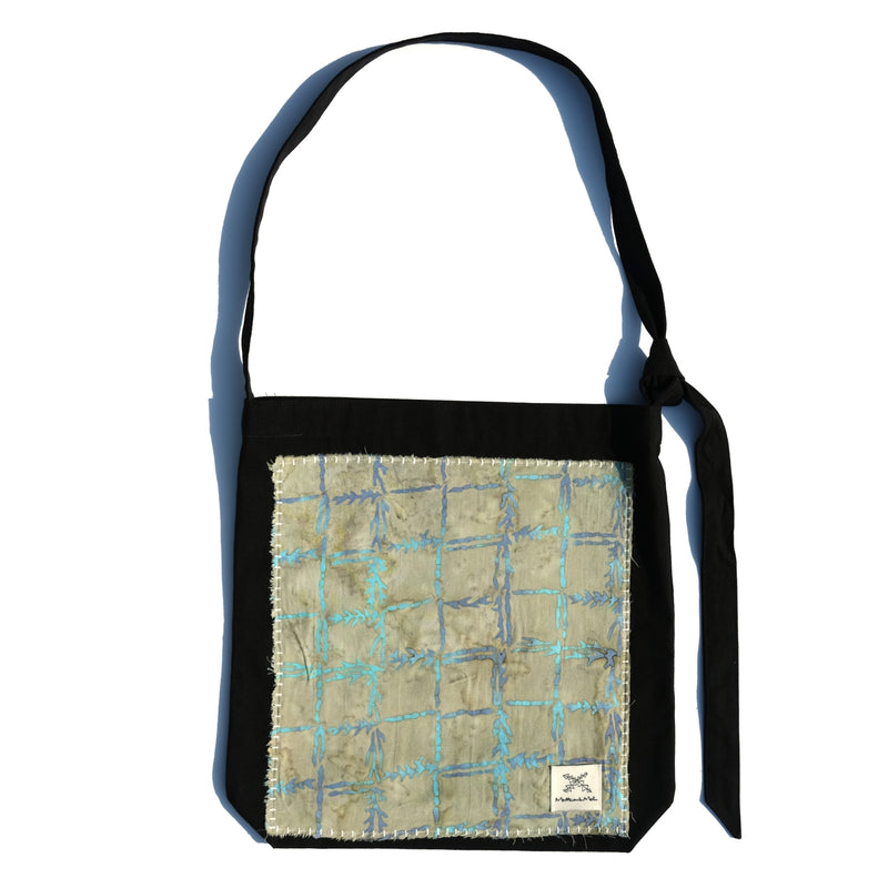 [Patchwork Canvas Bag] Reef Check - Sand (6625178812534)