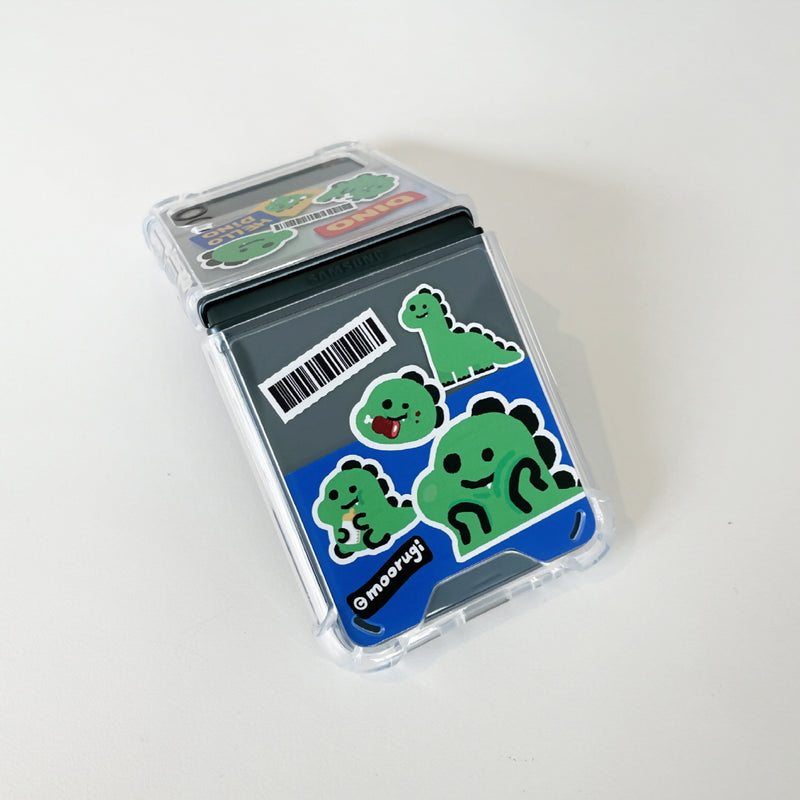 Dino sticker Zflip3 Jellyhard Case (6678723788918)