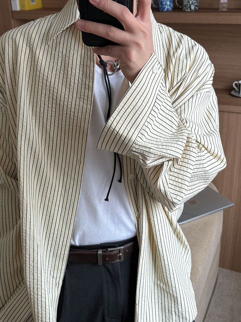 2 Low Over King Stripe Shirt (3color)