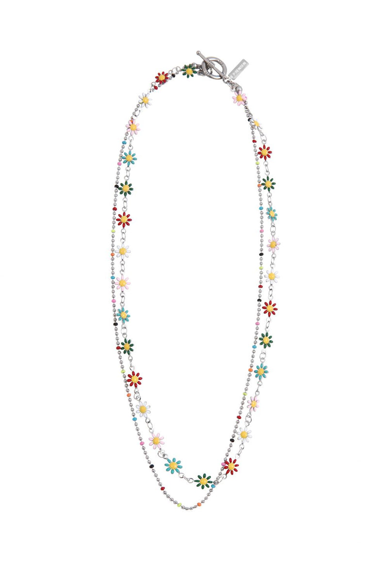 フラワーガーデンチェーンネックレス / flower garden chain necklace