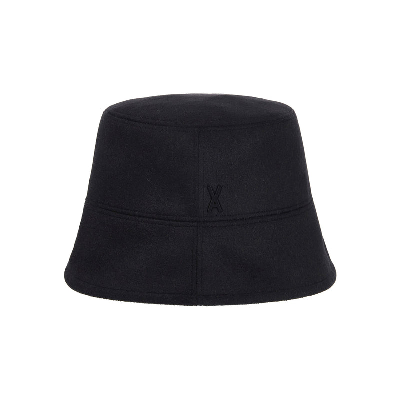 スタッズドロップオーバーフィットウールバケットハット/Stud Drop Over Fit Wool Bucket Hat Black