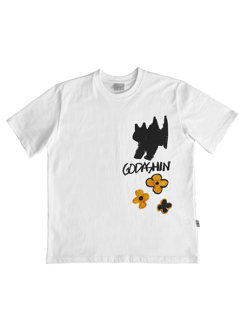 Flower Cat T shirt T shirt (6567313408118)