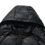 CURRENCY LEATHER DOWN JK (BLACK)