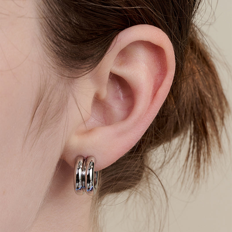 [24SP]double chubby hoop earring