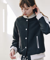 Smooth Line Cotton Bomber Jacket ( 2 colors )