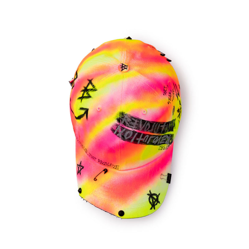 BBD Side Logo Lollipop Graffiti Cap (Pink/Neon) (4642341388406)