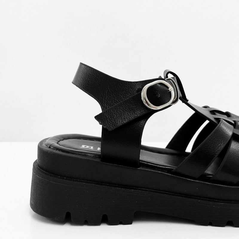 ダケットネッティングレザーサンダル / Ducket Netting Leather Sandals