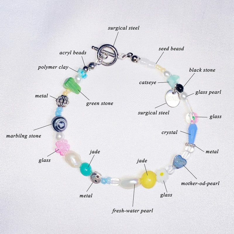マルチ ビーズ ブレスレット / multi beads bracelet 04