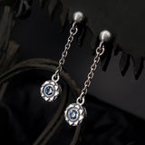 サンライトD-101ブルートパーズシルバーイヤリング / SunlightD-101 Blue Topaz silver earring (4593389863030)