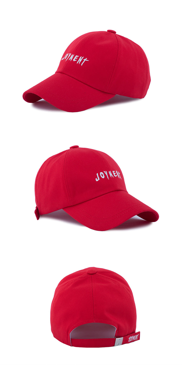 JOYMENT-BALL CAP COTTON FONT-02 (RD) (4613276369014)