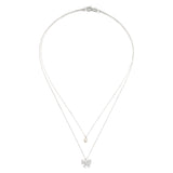 lacy ribbon pearl layered necklace