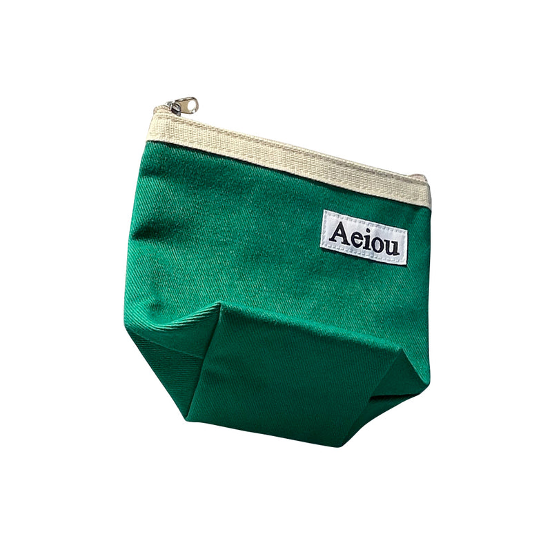 Aeiou Basic Pouch (M size) Botanist green (6552039194742)