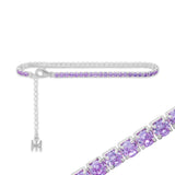 ミニテニスブレスレット / [S925] Violet Mini Tennis Bracelet (white silver)