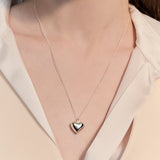 パウンディングボリュームハートネックレス / pounding volume heart necklace