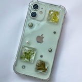 グリーンスクエアレジンケース/Greenery Square Resin Phone Case