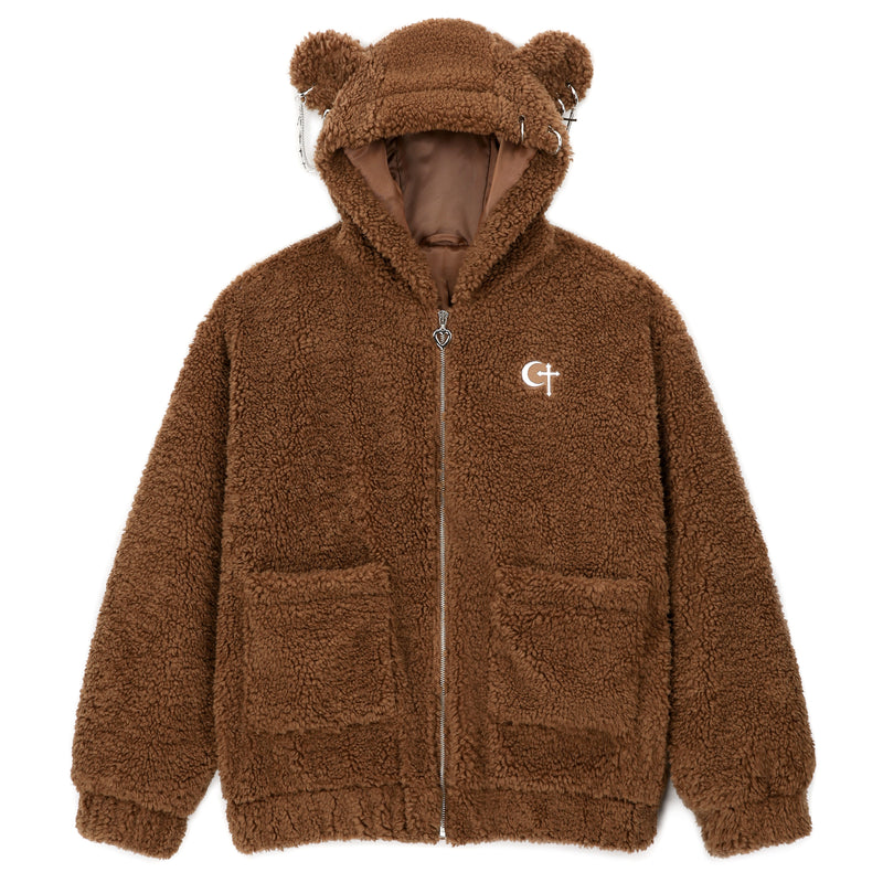 0 5 Punk Bear Fleece Jacket - BROWN (6626827894902)