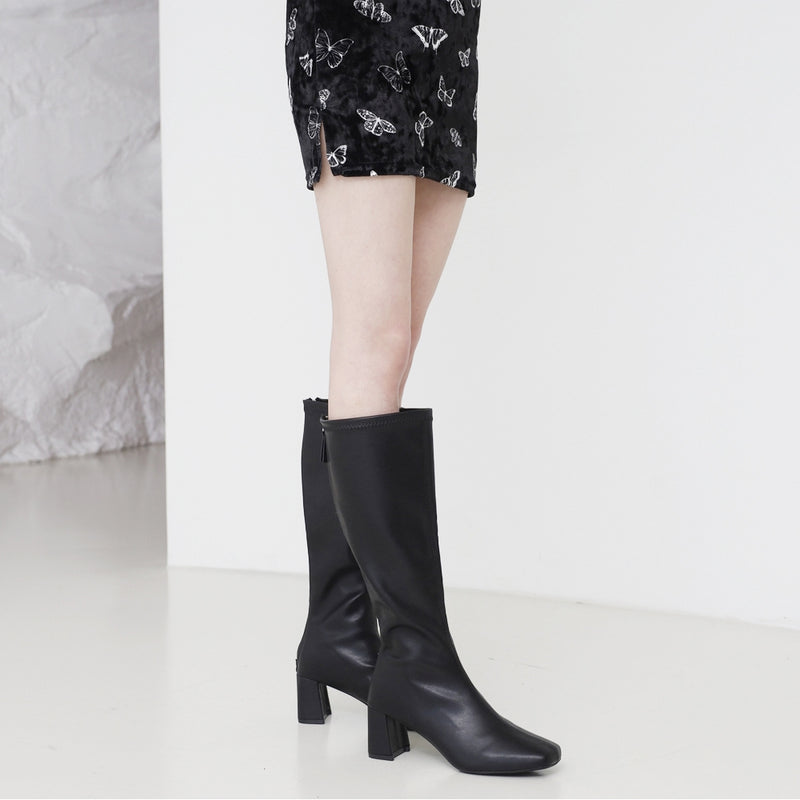 Ive Leather Long Boots (6694385483894)
