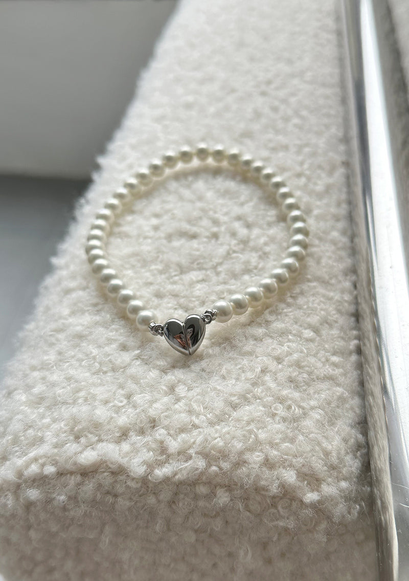 pearl heart anklet