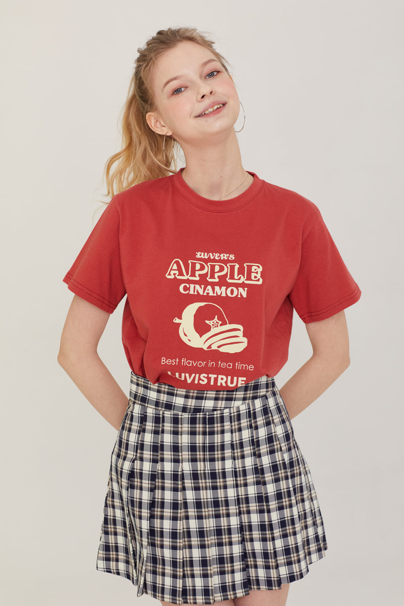 SZアップルTシャツ（レッド）/SZ APPLE T-SHIRT (RED) (4427479711862)