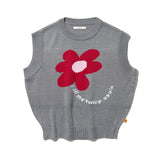Flower Crop Knit Vest (6535260242038)