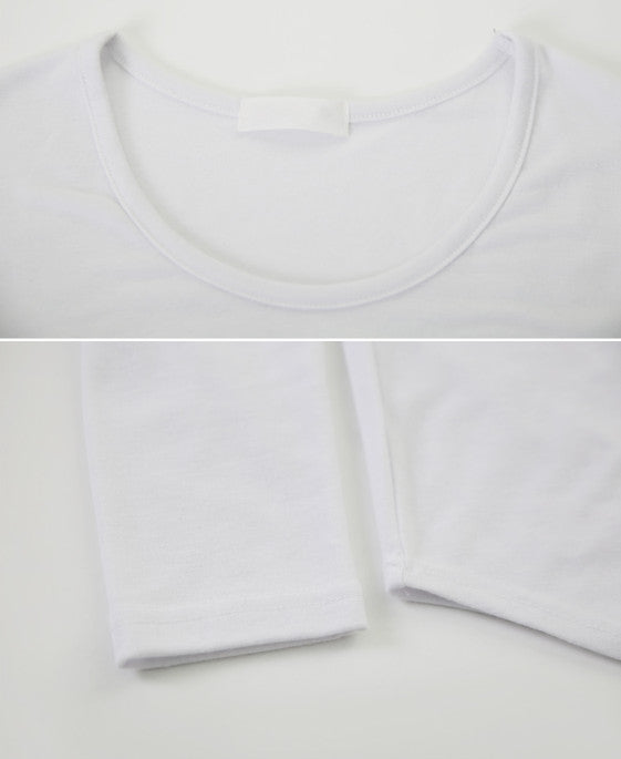 スリムクロップUネックTシャツ (5color)