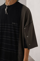 ストライプドオーバーサイズドTシャツ / STRIPED OVERSIZED T-SHIRT (4576079216758)