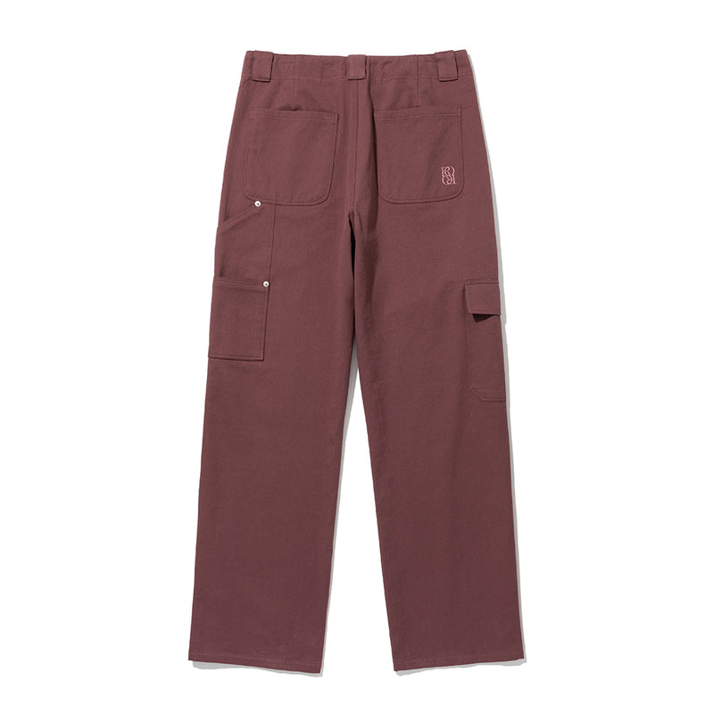 ボタンポケットワイドカーゴパンツ/Button Pocket Wide Cargo Pants [RED BROWN]