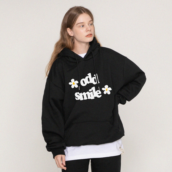 [UNISEX] oddsmile logo flower hoodie