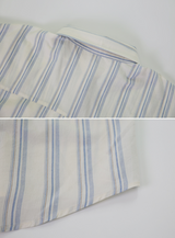 カジュアルストライプ半袖シャツ (2color)