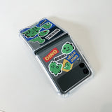 Dino sticker Zflip3 Jellyhard Case (6678723788918)