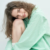 Big Shirt Pajama Set - Emerald Green (6639474016374)