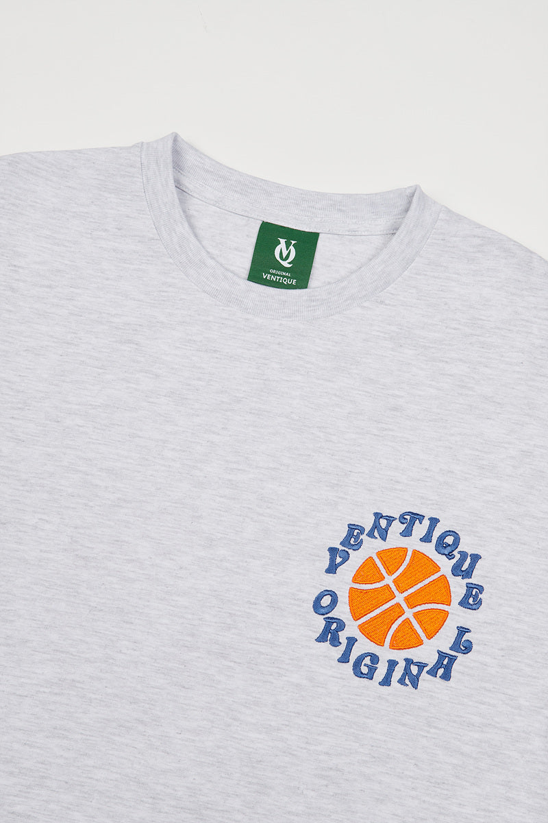 バスケットボールエンブロイダリーTシャツ / VENTIQUE basketball Embroidery T 5color