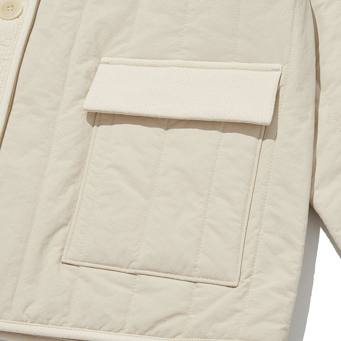 Space quilting jacket [ivory] (6609539006582)