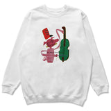 Vaclav the Pig and the Giant Green Violin Sweatshirts WH/BK (6602730438774)