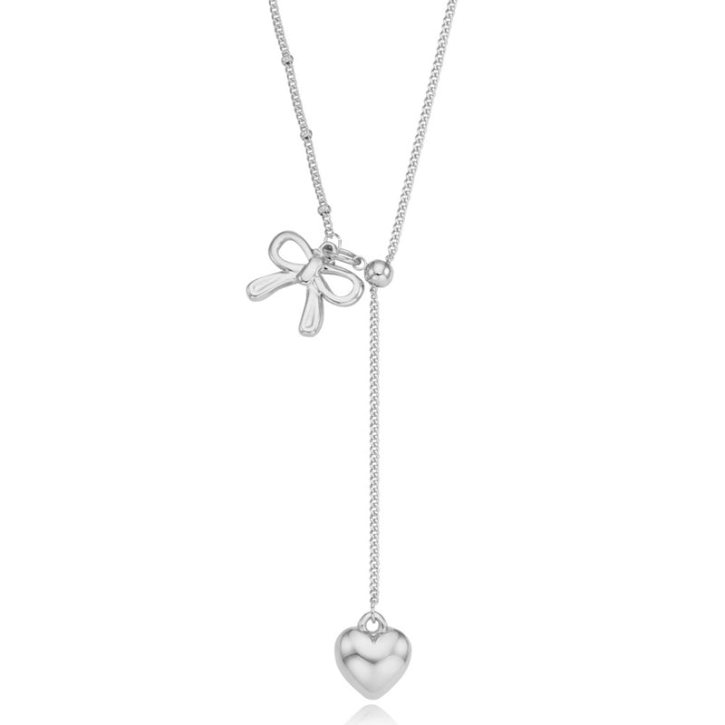 briana ribbon heart necklace