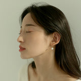14K ゴールドフィルドホッククリームパールピアス/14K goldfilled hook cream pearl earring (8mm)