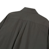 VZロゴビックオーバーフィットナイロンワークシャツダークグレー/VZ Logo Big Over Fit Nylon Work Shirt Darkgray (6683367833718)