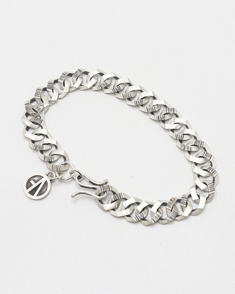Noise pattern small chain (925 silver) (6578517082230)