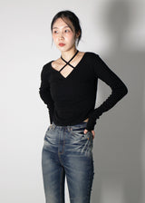 ラップストリングコルゲーテッドTシャツ / Wrap string corrugated T-shirt (4color)