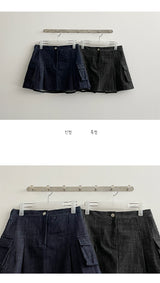 TICAポケットセイントデニムミニスカート/TICA Pocket Saint Denim Mini Skirt