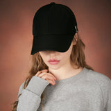 Silver stud over fit ball cap black (4618082353270)