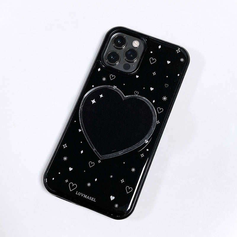 ハートグリッターケース / heart glitter case