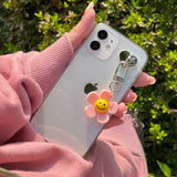 [large pink] happy daisy keyring case (6603602526326)
