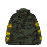 サイドスプレーカスタムカモジップアップフードジャケット / BBD Side Sprayed Custom Camo Zip Up Hood Jacket (Khaki)