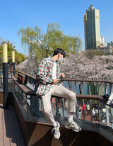 Beru Cherry Blossoms Check Shirt (2color) (6568798617718)