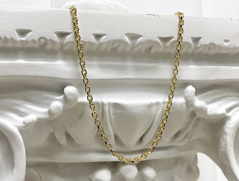 [BLESSEDBULLET]original chain necklace_gold/black (6567981318262)