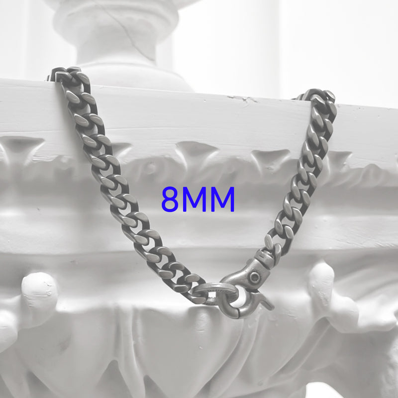 ブラック ライン チェーン ネックレス / [BLESSEDBULLET]black line  chain necklace_blacksilver_11mm/8mm/6mm