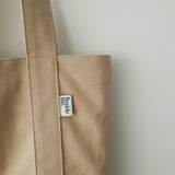 Twill simple line bag - sand beige